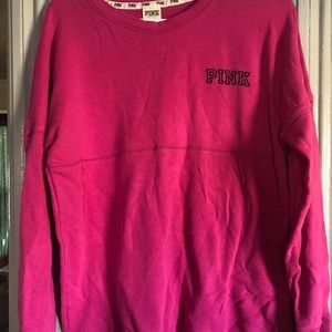 Pink crew pullover